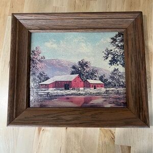 Mrs. Hollanders‎ Barn Vintage Oil Painting